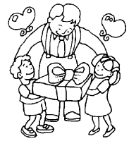 A coloring page of fathers day